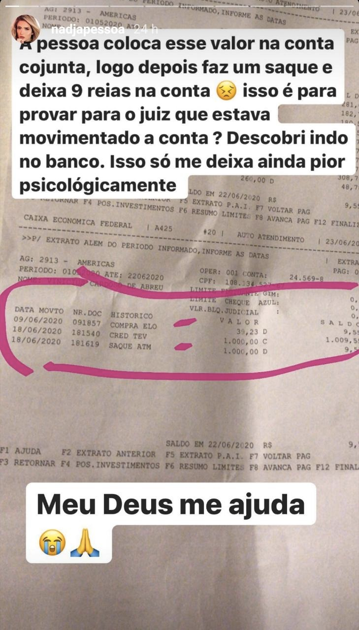 Nadja Pessoa desabafou com seus seguidores (Foto: reprodução)