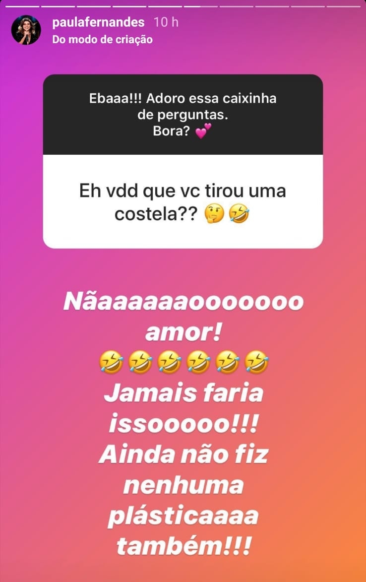 Paula Fernandes respondeu sobre procedimentos estéticos (Foto: reprodução/Instagram)