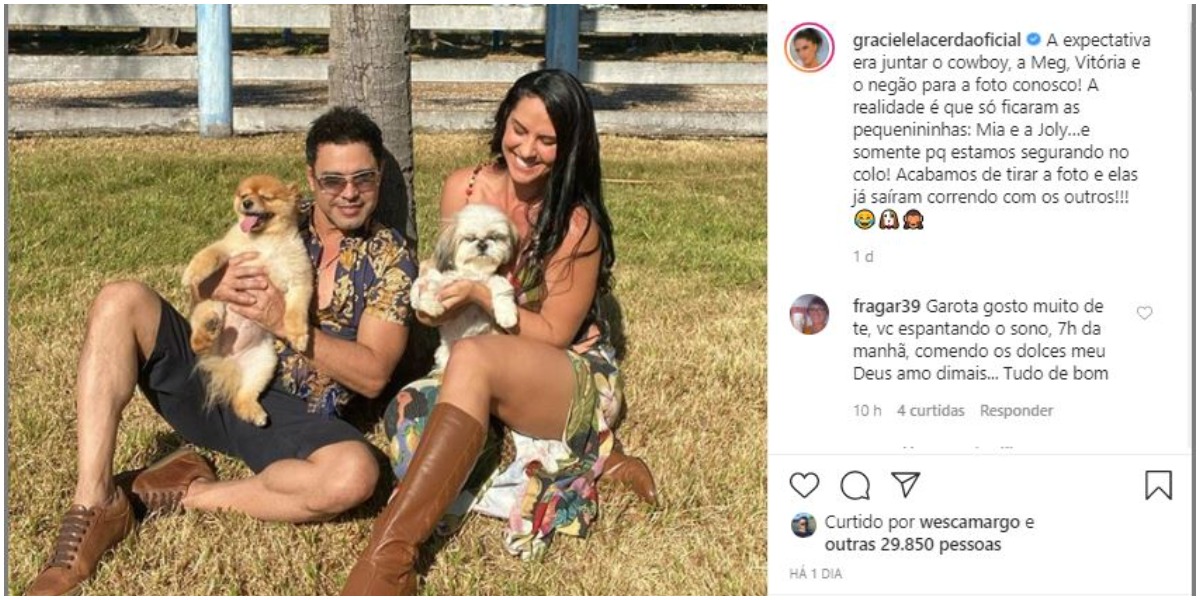 Graciele Lacerda e Zezé Di Camargo (Foto: Reprodução)