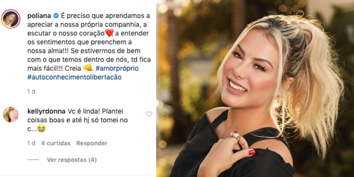 Poliana Rocha incentivou fã (Foto: Reprodução/Instagram)