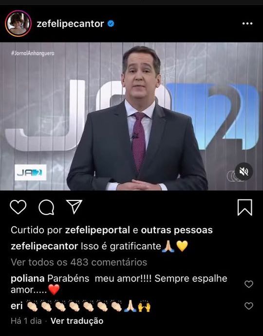 Zé Felipe virou motivo de elogio por parte de sua mãe, Poliana Rocha (Foto: Reprodução/Instagram)