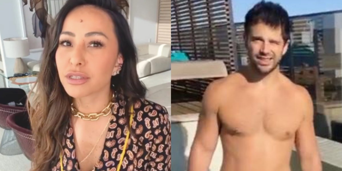 A famosa apresentadora da Record, Sabrina Sato pegou o seu marido só de cueca (Foto: reprodução/Instagram/Montagem TV Foco)