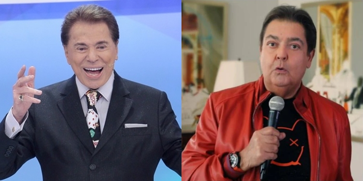 Silvio Santos e Fausto Silva; programa de SS é bem mais caro do que o Domingão do Faustão para se anunciar (Foto: Lourival Ribeiro/SBT e Reprodução/Globo)