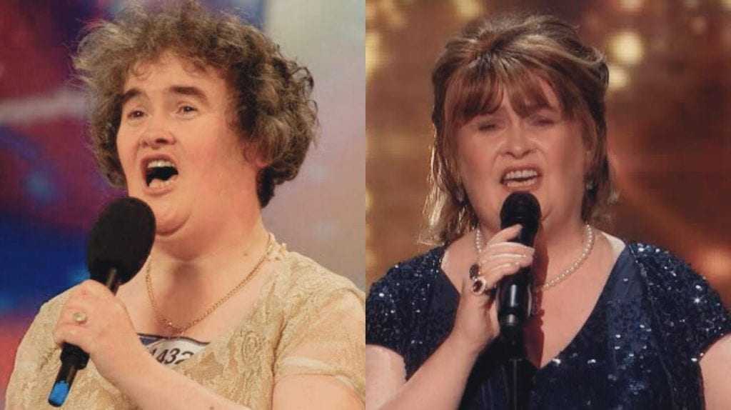 Susan Boyle, depois de conquistar o mundo com vozeirão, surge irreconhecível e milionária (Foto: Reprodução)