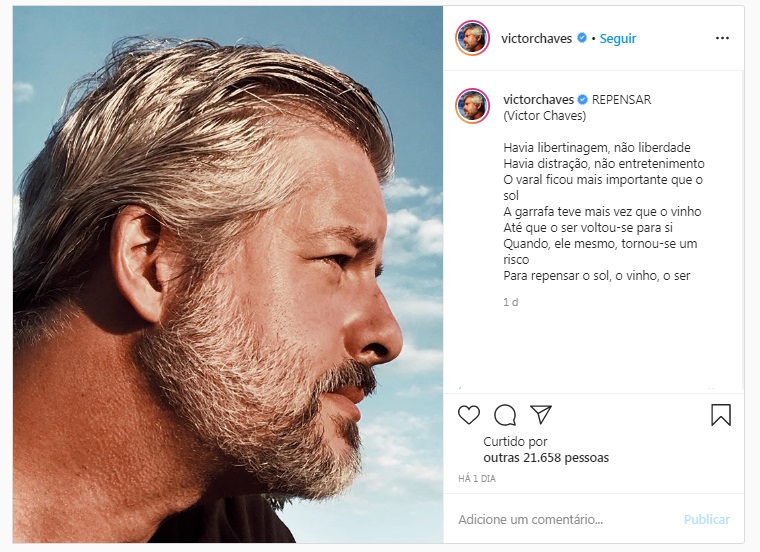 Victor Chaves resolveu refletir sobre libertinagem em seu Instagram (Foto: reprodução)