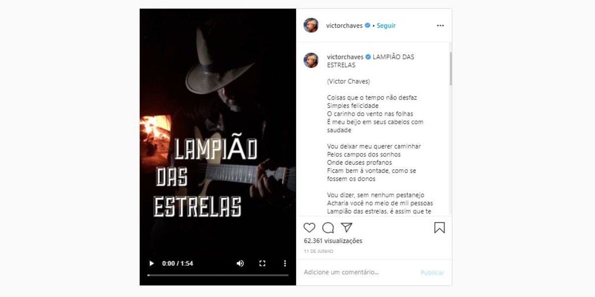 Victor Chaves lançou música solo (Foto: Reprodução/Instagram)