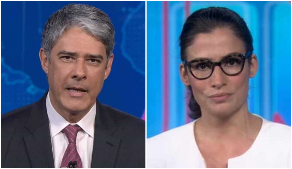 William Bonner e Renata Vasconcellos comandam o Jornal Nacional - Foto: Montagem