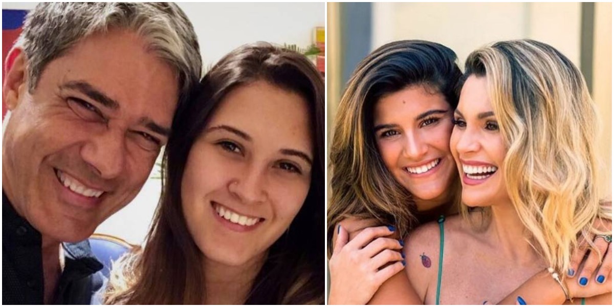 William Bonner é pai de Bia Bonemer; Flávia Alessandra é mãe de Giulia Costa