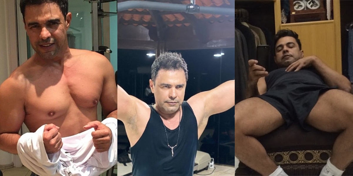 Zezé di Camargo chamou a atenção nas redes sociais (Foto montagem: TV Foco)