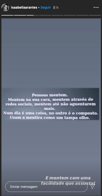 Ex de Zé Felipe mandou recado parece ser a respeito de uma traição 