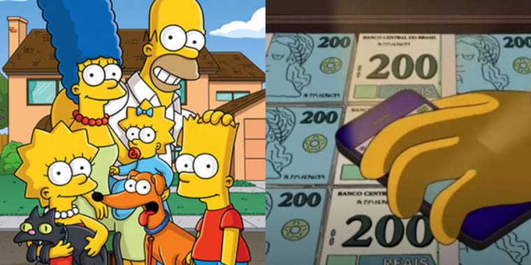 Os Simpsons já já sabiam da existência da nota de R$ 200 no Brasil (Foto: Reprodução)