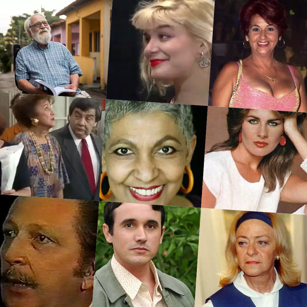 Elenco da A Viagem de 1994 que já morreu (Foto montagem)