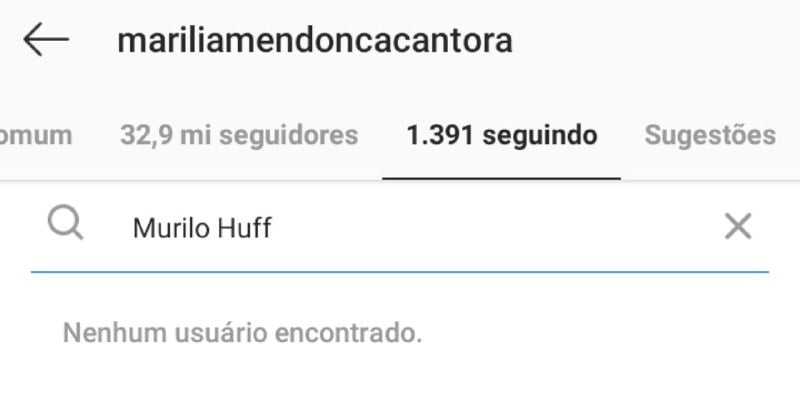 Marília Mendonça deixou de seguir Murilo Huff (Foto: Reprodução/ Instagram)