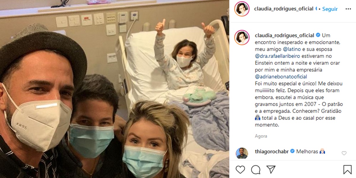 Empresária: Claudia Rodrigues apareceu em foto em maca de hospital (Foto: Reprodução)