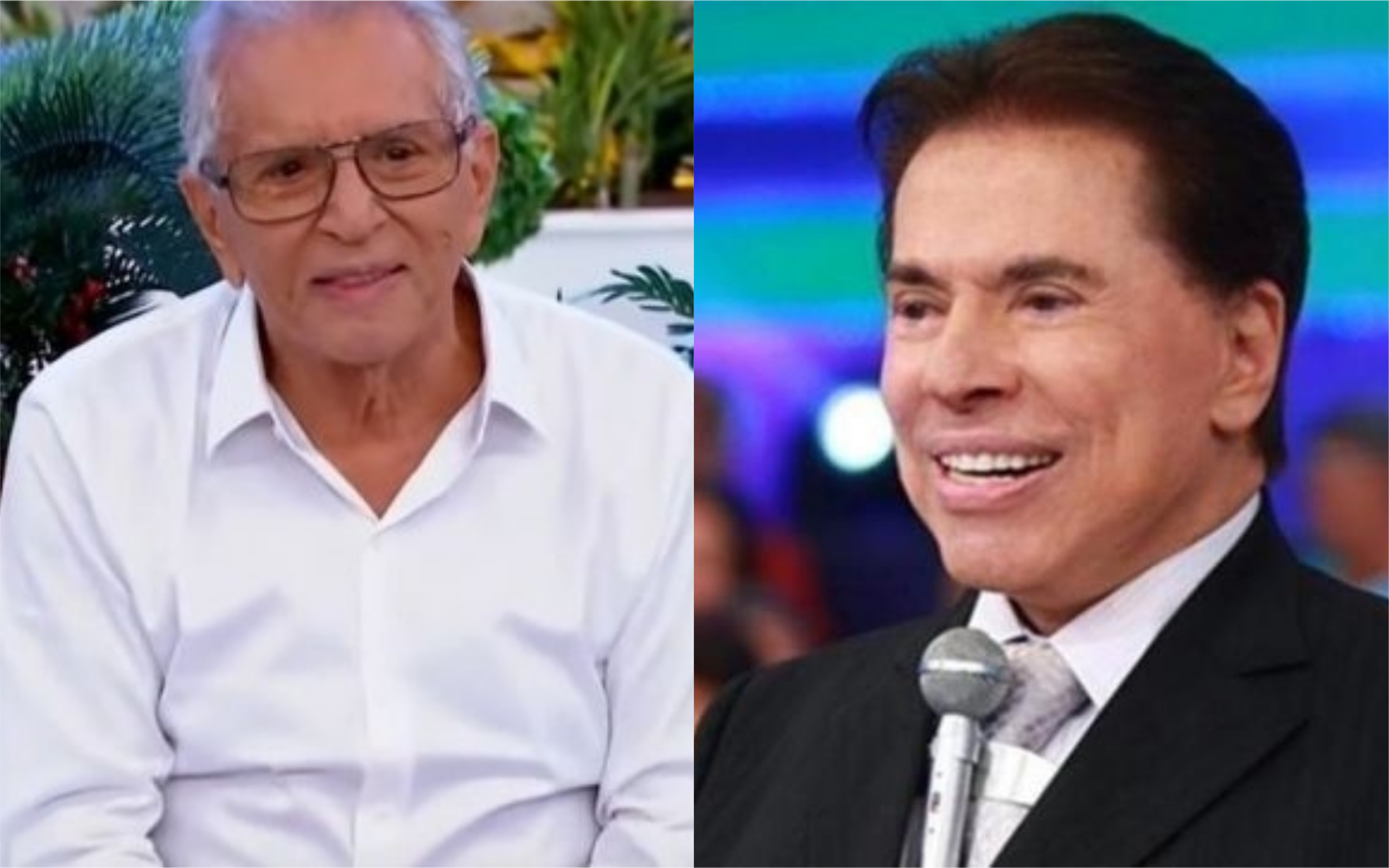 Carlos Alberto de Nóbrega e Silvio Santos (Foto: Divulgação)