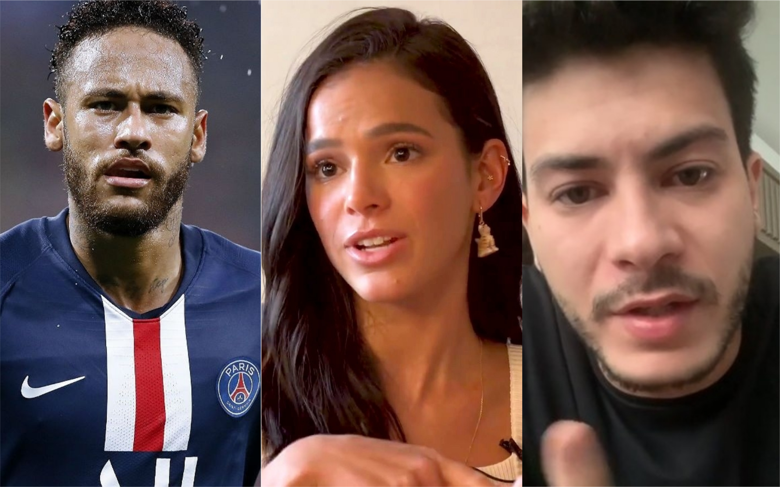 Neymar, Bruna Marquezine e Arthur Aguiar foram envolvidos em escândalo (Foto: Divulgação)