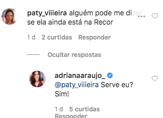 Comentário post Adriana Araújo