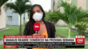 A repórter Luciene Kaxinawá foi demitida após seis meses na emissora (foto: Reprodução/CNN Brasil)