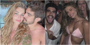 Grazi Massafera e Caio Castro fizeram brincadeira picante nas redes sociais. (Foto: Montagem/Reprodução)