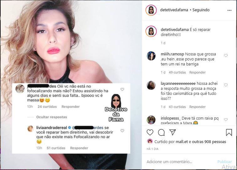 Lívia Andrade deixa resposta sincera para fã (Foto: Reprodução)