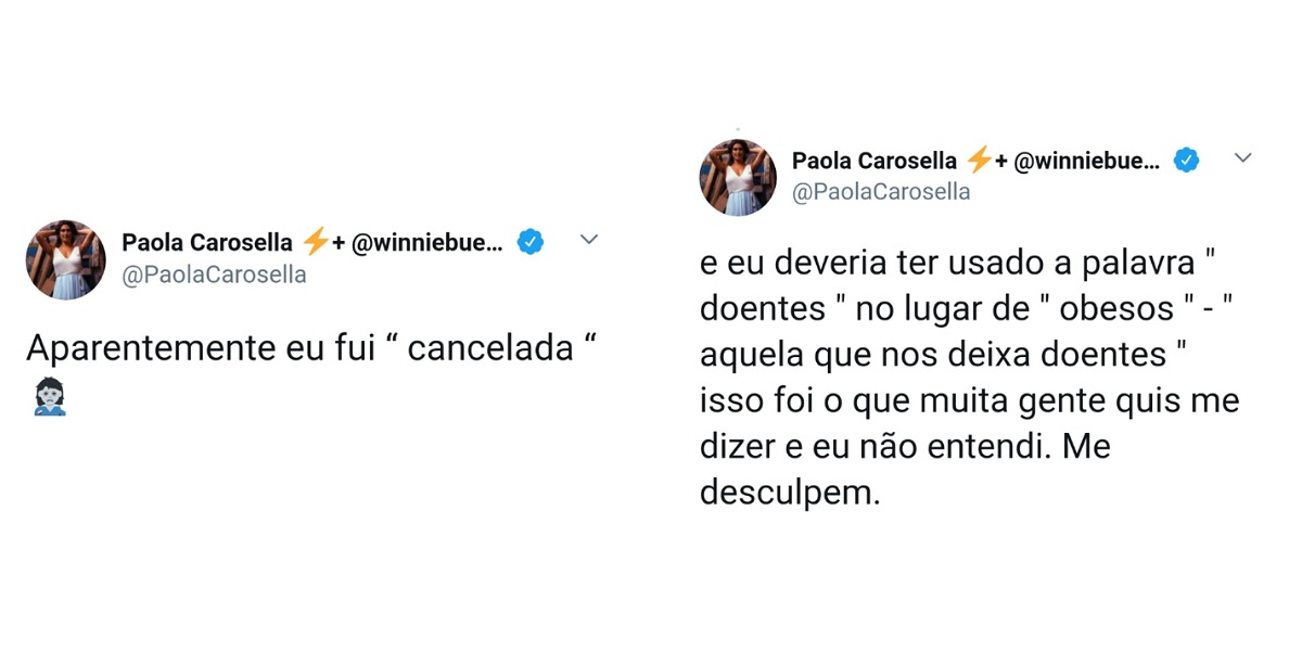 Após cancelamento na web, chef Paola Carosella pede desculpas por declarações feitas no Twitter (Foto: Reprodução/Twitter)