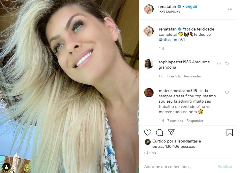 Seguidora faz declaração para Renata Fan (Foto: Reprodução/ Instagram)