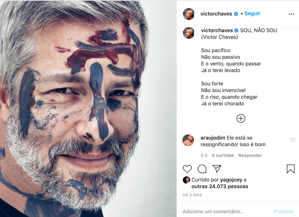 Captura de tela de post do Instagram de Victor Chaves (Foto: Reprodução)