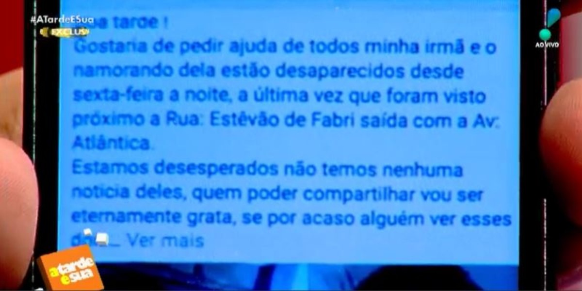 Dudu Camargo encaminhou print ao programa A Tarde é Sua (Foto: Reprodução/RedeTV!)