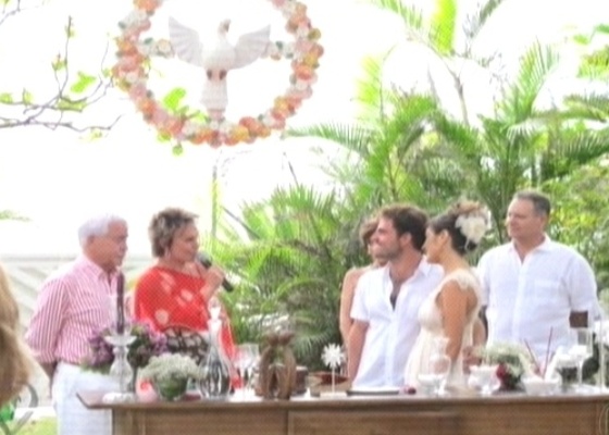 Ana Maria Braga em casamento do filho Bruno Maffei (Foto: Reprodução)