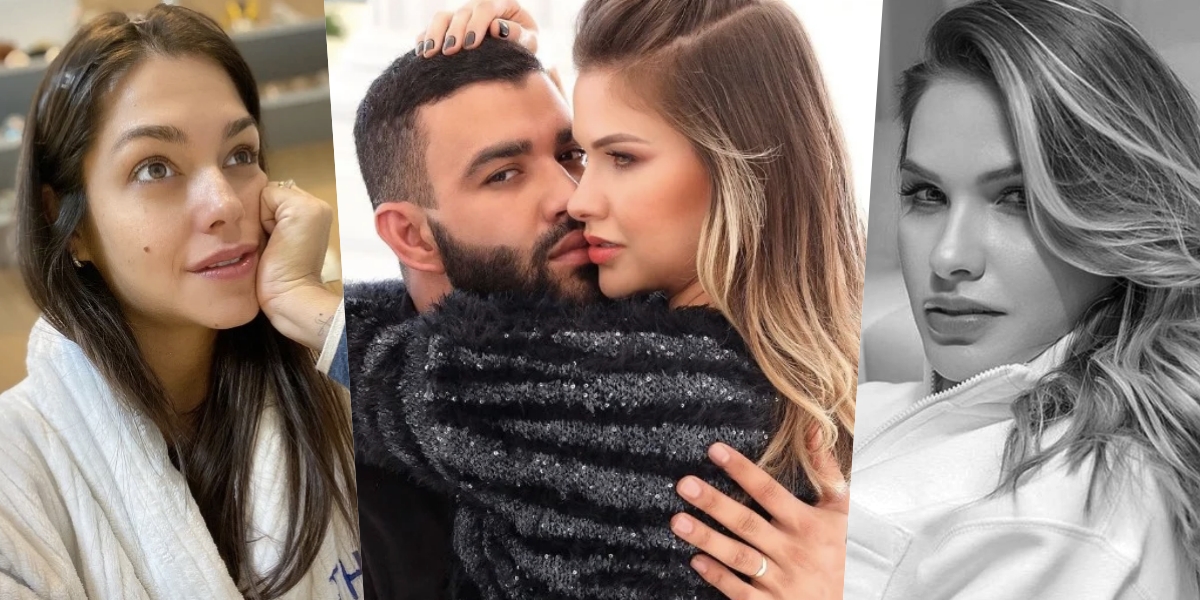 Andressa Suita, esposa de Gusttavo Lima, se envolveu em algumas polêmicas (Foto montagem: TV Foco)