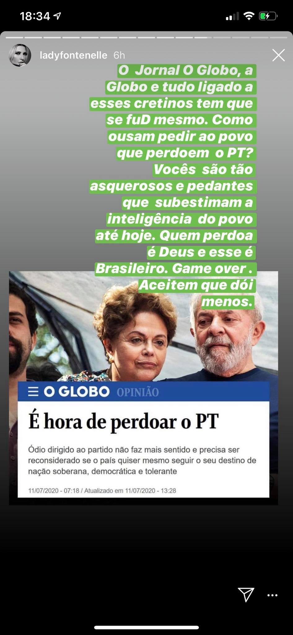 Fontenelle falou o que quis da Globo (Foto: Reprodução/ Instagram)