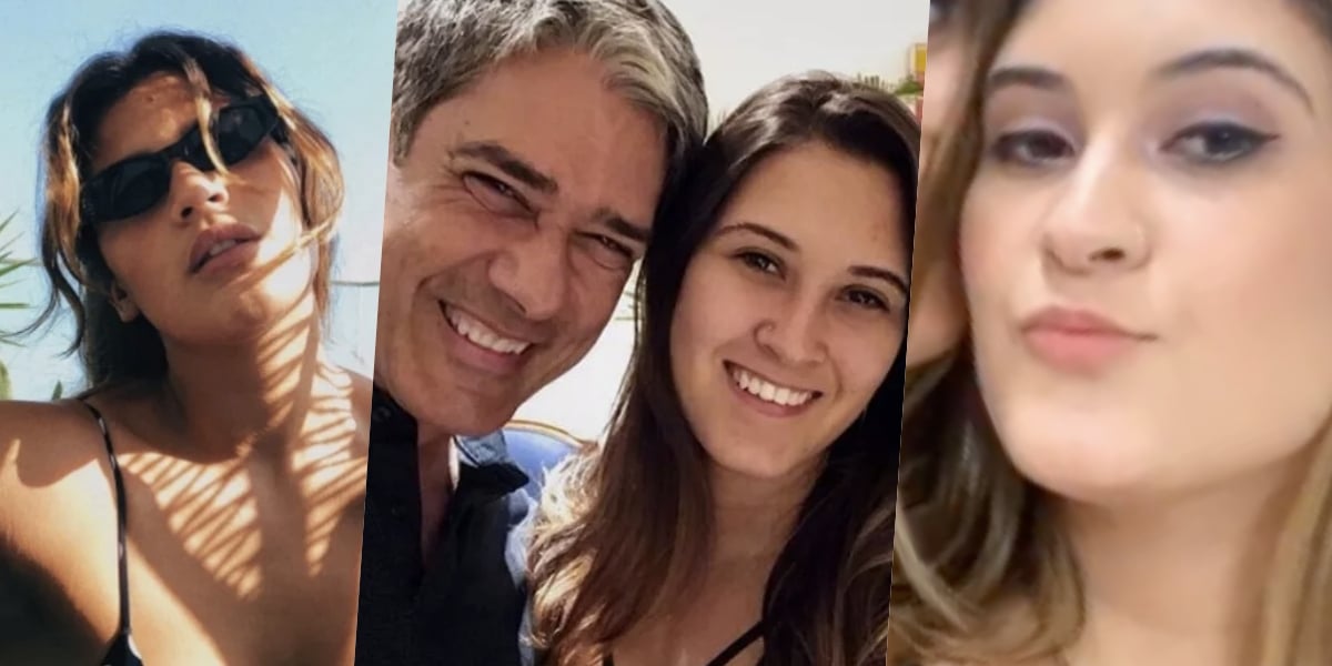 Bia Bonemer, filha de William Bonner, é amiga de Giulia Costa (Foto montagem: TV Foco)