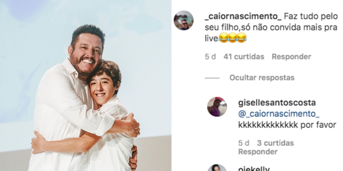 Bruno, da dupla com Marrone, posou com o filho, Enzo (Foto: Reprodução/Instagram)