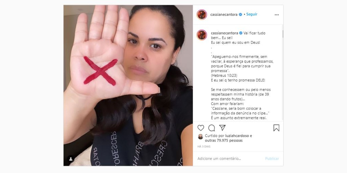 Cassiane pediu desculpas em suas redes sociais (Foto: Reprodução/Instagram)