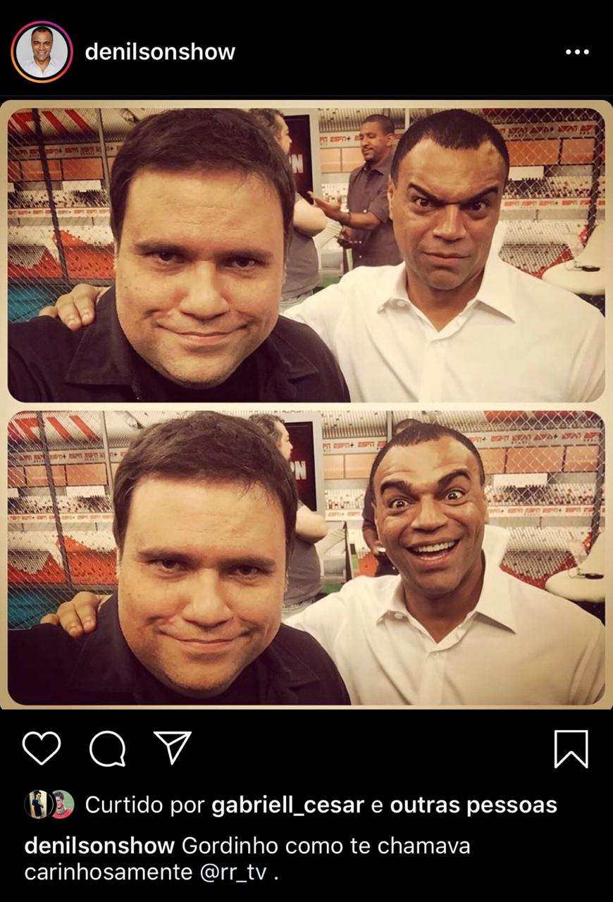 Denilson se despede de amigo (Foto: Reprodução)