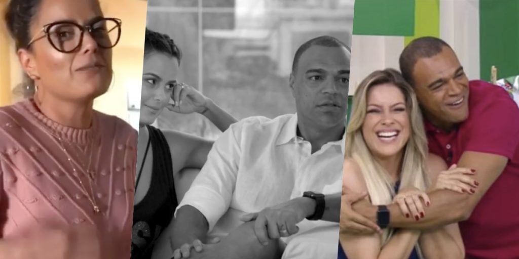 Denilson, casado com Luciele di Camargo, é muito próximo de Renata Fan (Foto montagem: TV Foco)