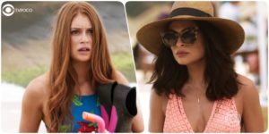 Eliza (Marina Ruy Barbosa) e Carolina (Juliana Paes) em Totalmente Demais (Foto: Reprodução/Globo/Montagem/TV Foco)