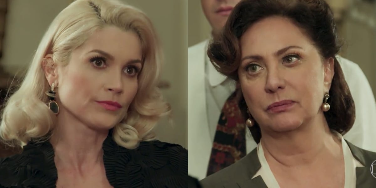 Flávia Alessandra (Sandra) e Eliane Giardini (Anastácia) em cena de Eta Mundo Bom, que teve audiência recorde no Vale a Pena Ver de Novo (Foto: Reprodução/Globo)