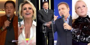 Faustão, Ana Maria Braga, Silvio Santos, Gugu e Xuxa possuem os maiores salários da TV (Foto: Reprodução/TV Globo/Instagram/SBT/Record/Instagram)