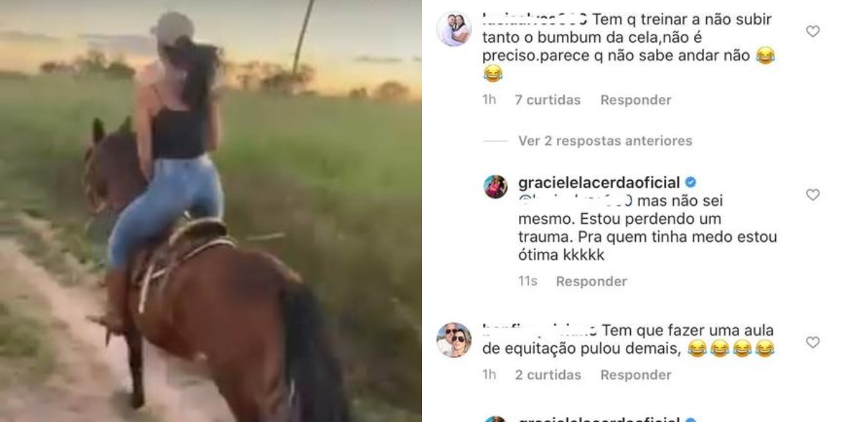 Graciele Lacerda foi detonada após divulgar vídeo (Foto: Reprodução/Instagram)