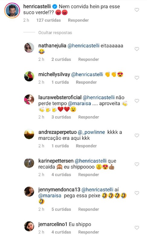 Mensagem de Henri Castelli chamou atenção do público (Foto: Reprodução/ Instagram)