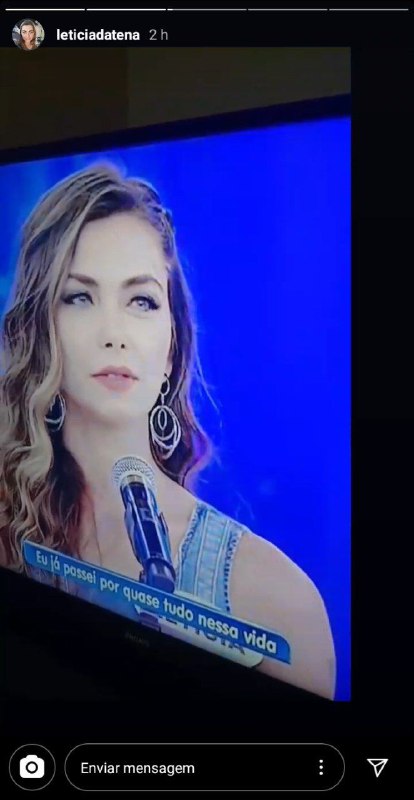 Letícia Datena surgiu no Programa Silvio Santos, no SBT (Foto: Reprodução)