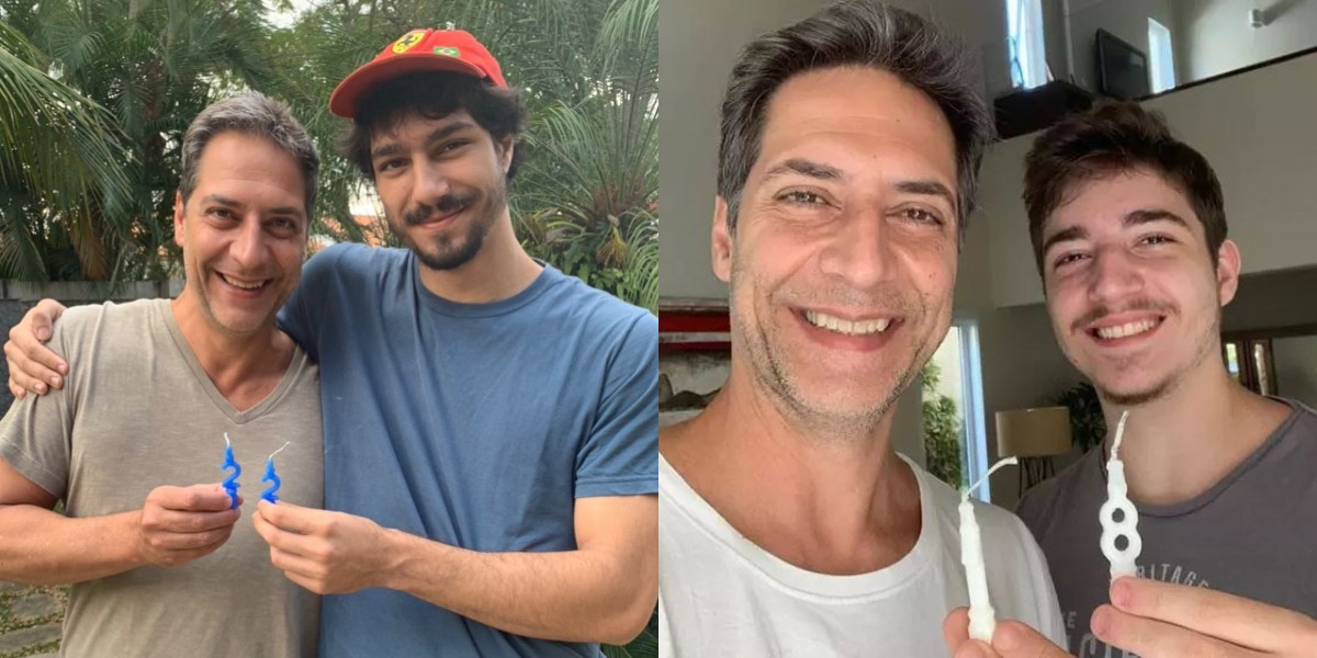 Luís Lacombe e seus filhos, Pedro e Bruno (Foto: Reprodução/Instagram)