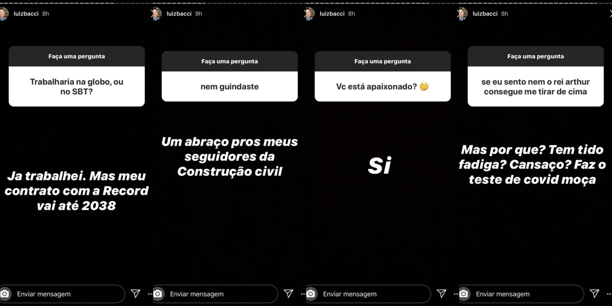 Luiz Bacci respondeu questionamento de seus seguidores (Foto: reprodução/Instagram)