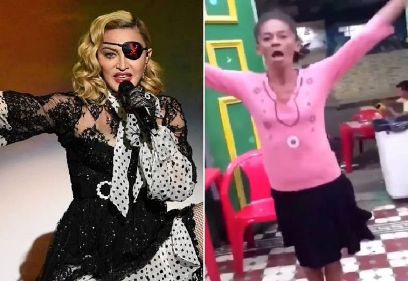 Madonna viraliza vídeo de brasileira conhecida como Marina Silva de Manaus (Foto: Reprodução)