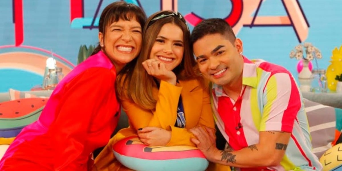 Priscilla Alcântara e Yudi Tamashiro tiveram participação divertida no Programa da Maisa (Foto: Divulgação/SBT)