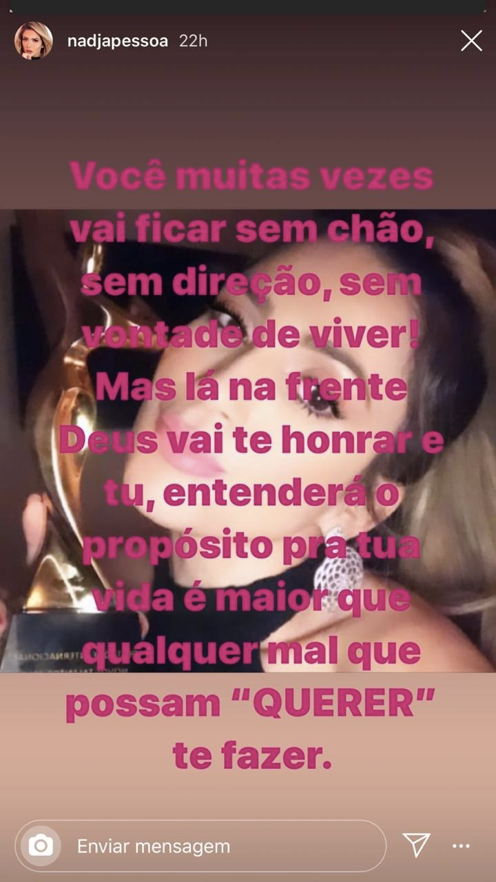 Nadja Pessoa desabafou em um novo textão (Foto: reprodução/Instagram)