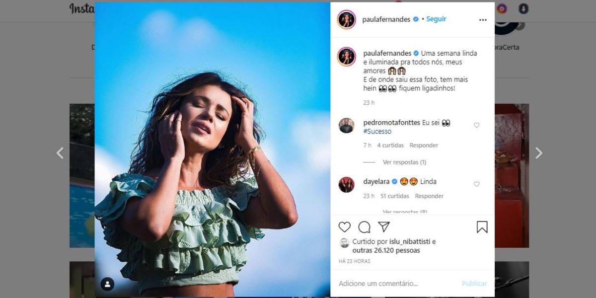 Paula Fernandes fez anúncio misterioso nas redes sociais (Foto: Reprodução/Instagram)