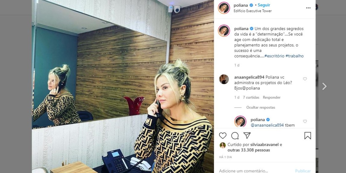 Poliana Rocha surgiu deslumbrante nas redes sociais (Foto: Reprodução/Instagram)