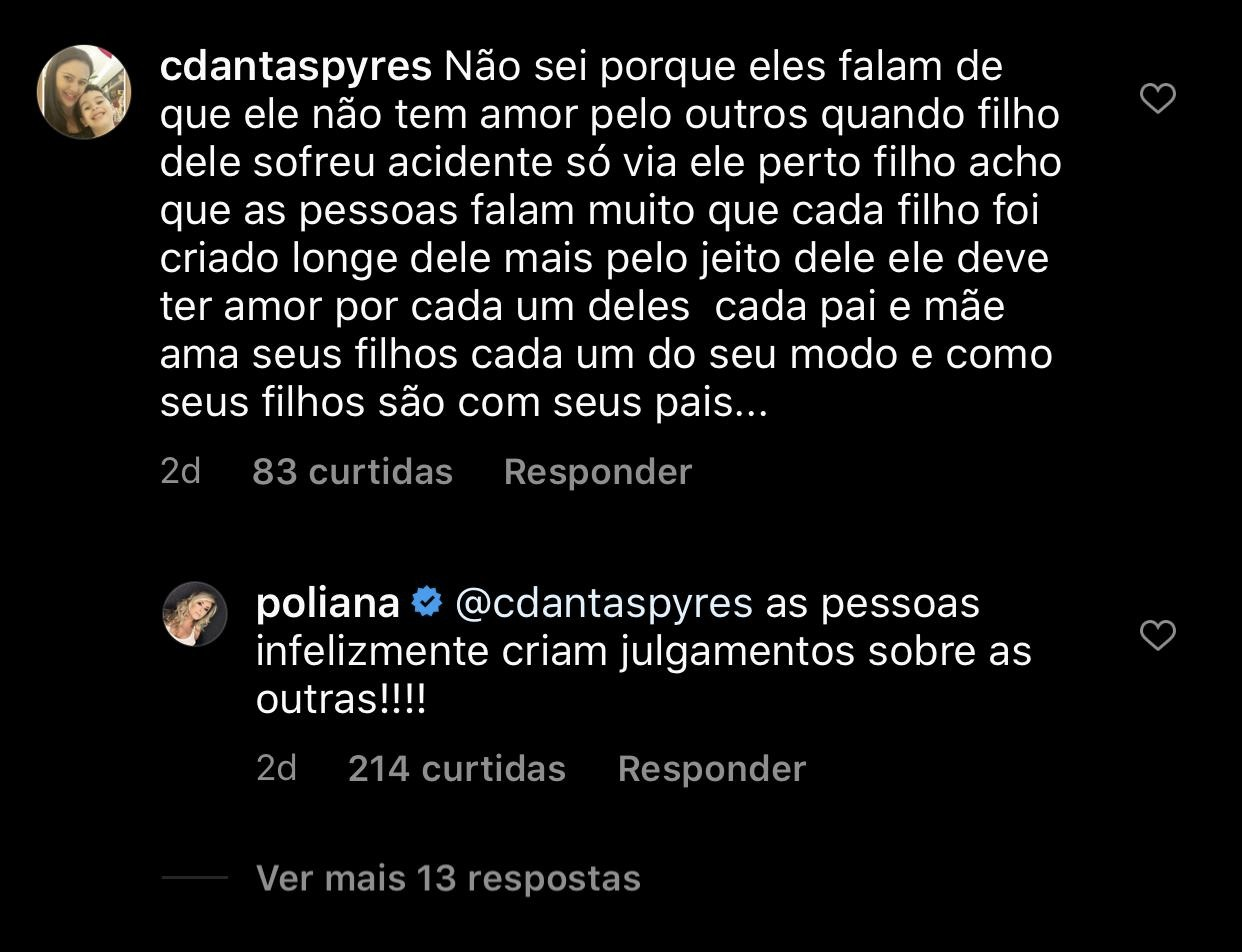 Poliana Rocha comentou sobre a suposta rejeição de Leonardo com os filhos (Foto: reprodução/Instagram)